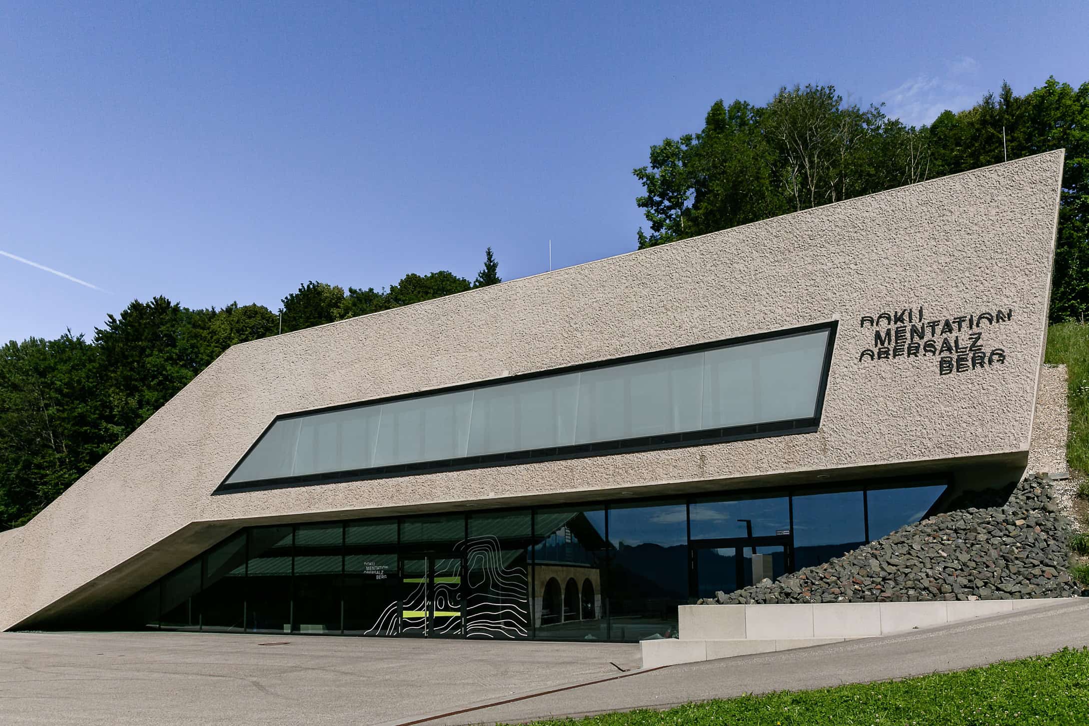 The façade of the Obersalzberg Documentation Centre.