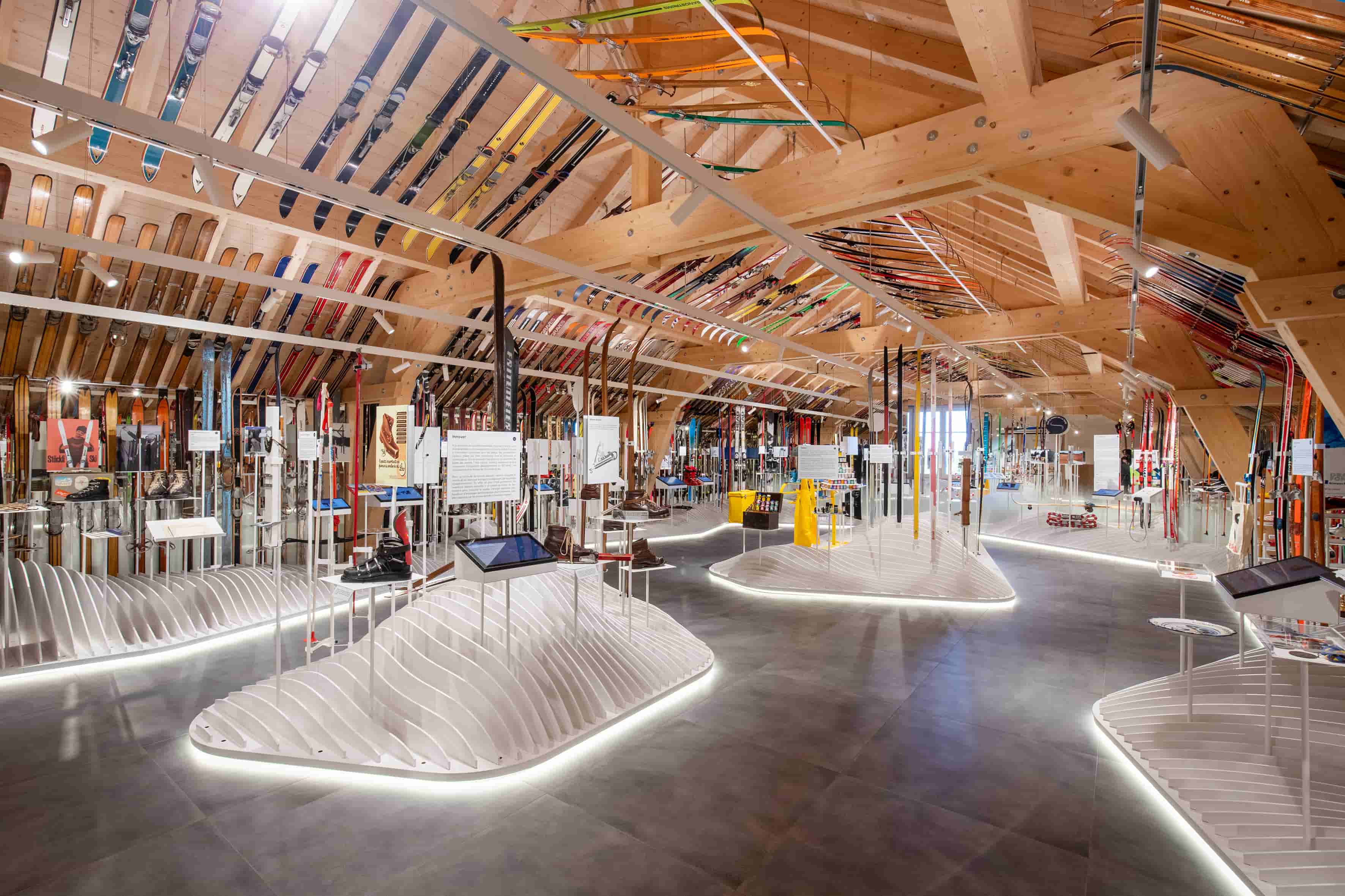The permanent exhibition on the history of skiing.