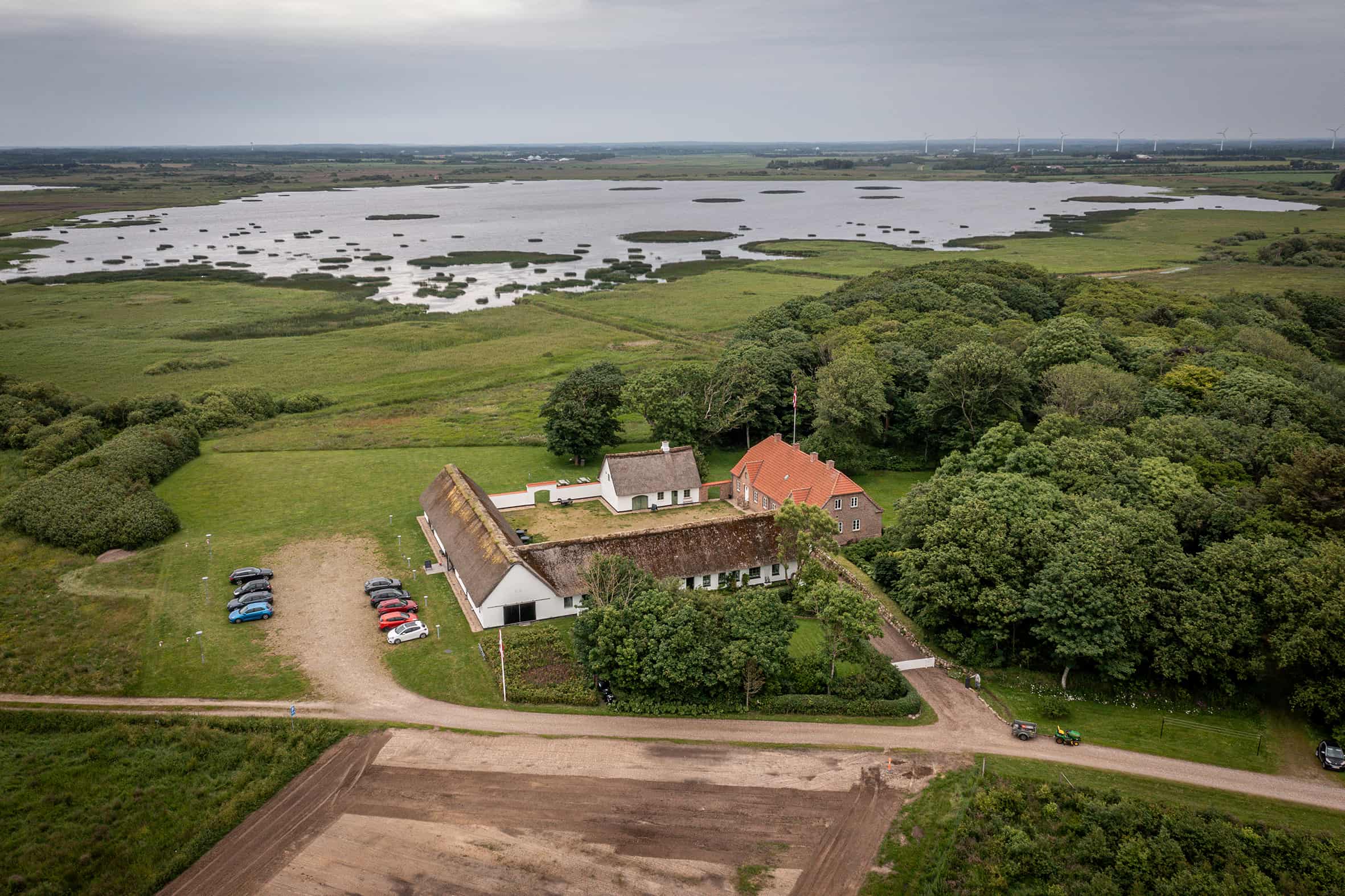 The museum nestled in its natural landscape.