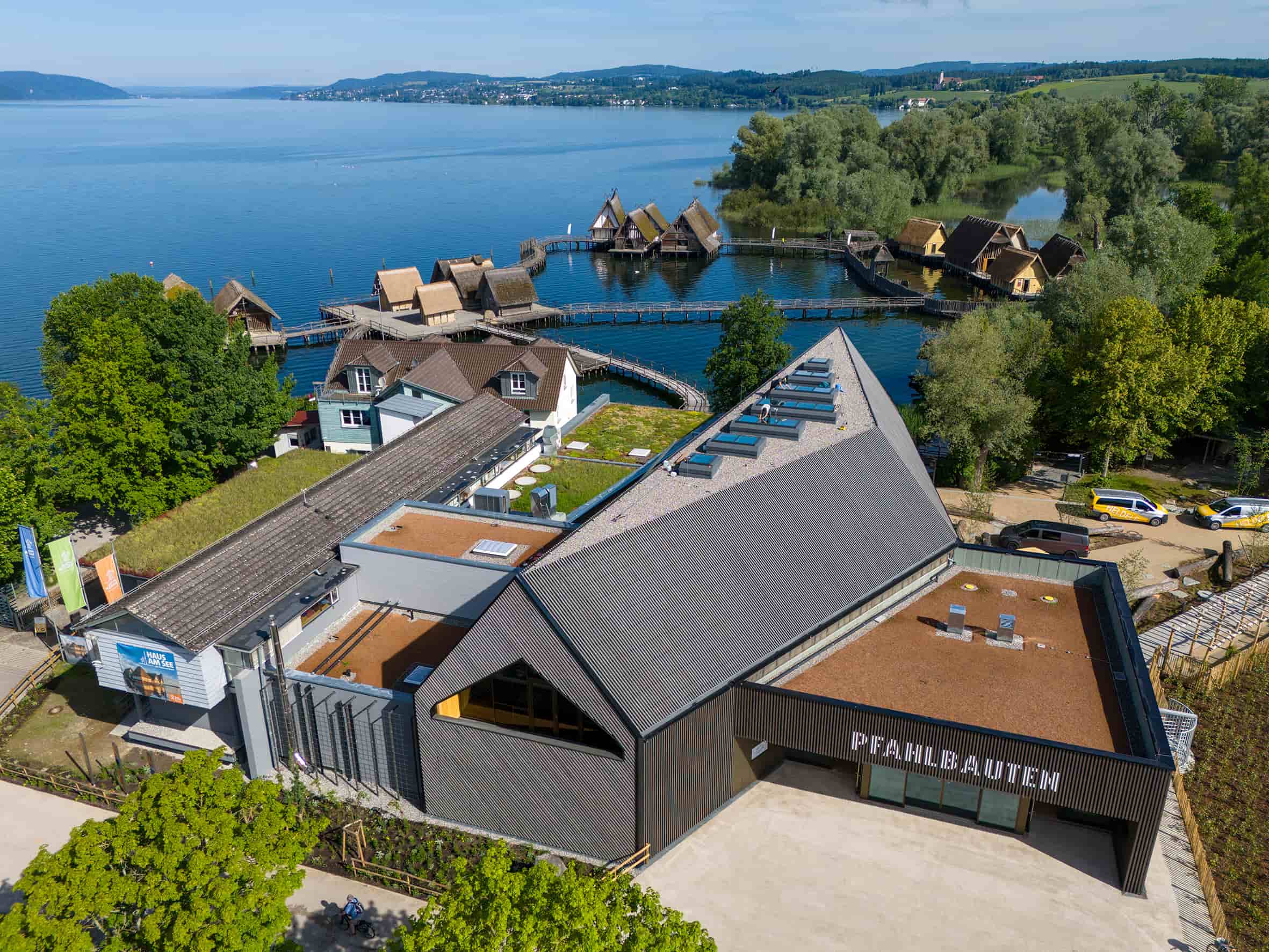 Aerial view of the museum building.